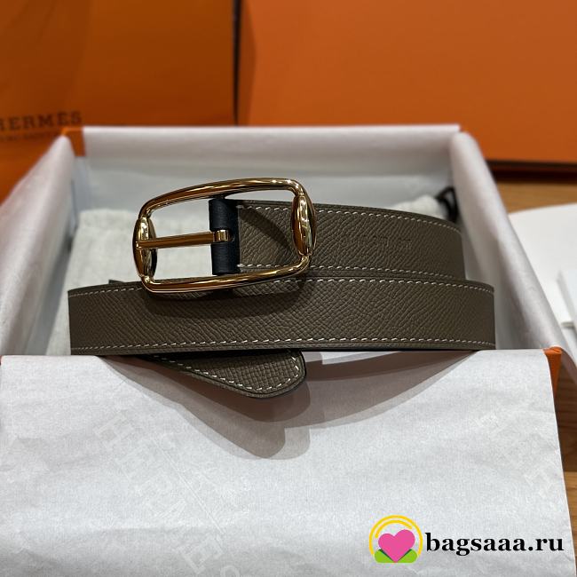 Bagsaaa Hermes Etoupe Belt - 2.5cm - 1
