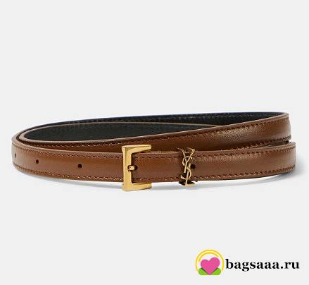 Bagsaaa YSL Cassandra Belt Brown 1.5cm - 1