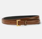 Bagsaaa YSL Cassandra Belt Brown 1.5cm - 1