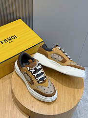 Bagsaaa Fendi Force leather sneakers with FF Jacquard - 4