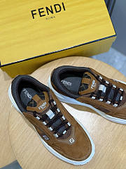 Bagsaaa Fendi Force low-top sneakers in brown suede - 2