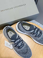 Bagsaaa Brunello Cucinelli knit runners in dark grey - 4