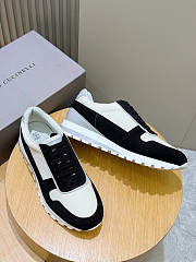 Bagsaaa Brunello Cucinelli Olimpo full-grain leather and suede sneakers - 2