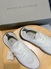 Bagsaaa Brunello Cucinelli knitted sneakers ivory - 3
