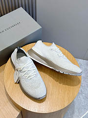 Bagsaaa Brunello Cucinelli knitted sneakers ivory - 2
