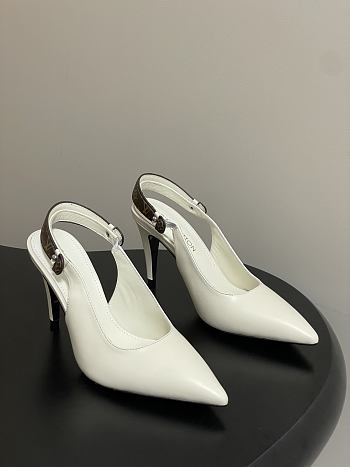 Bagsaaa LV Legacy Slingback Pump white