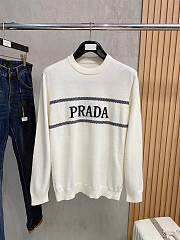 Bagsaaa Prada wool and cashmere crew-neck sweater white - 1