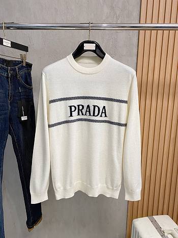 Bagsaaa Prada wool and cashmere crew-neck sweater white