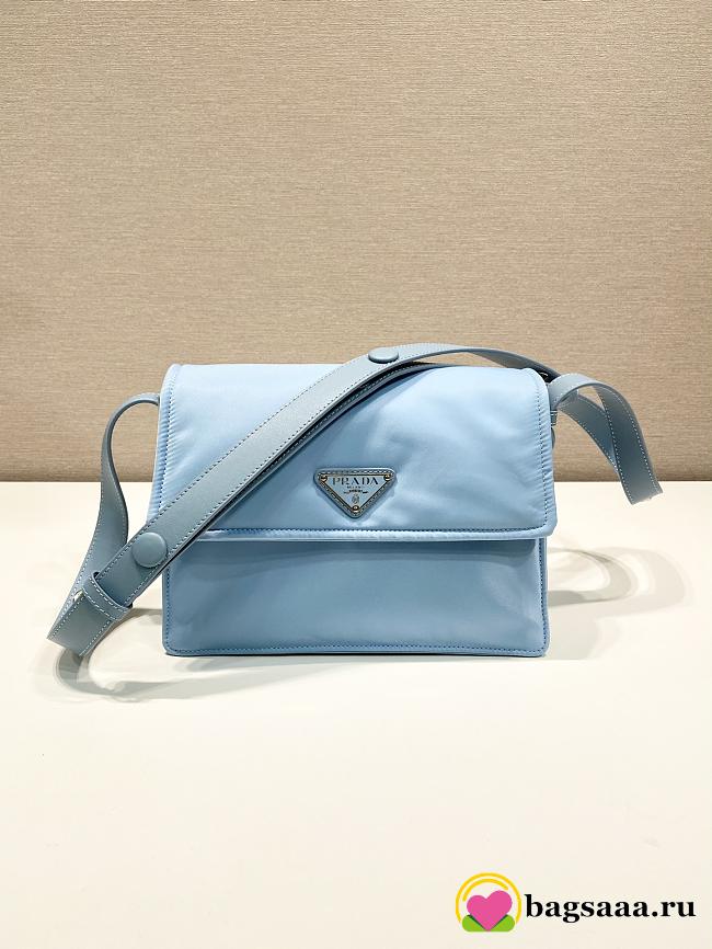 Bagsaaa Prada small padded Re-Nylon shoulder bag blue - 23cm - 1