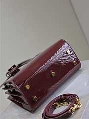 Bagsaaa YSL SAC DE JOUR in patent leather - nano 398711 Dark Red Wine - 22cm - 4