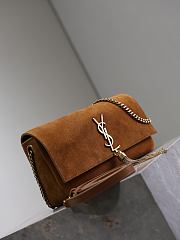 Bagsaaa YSL Kate Medium Bag in brown suede - 26cm - 3