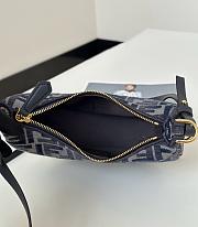 Bagsaaa Fendigraphy Mini Blue chenille mini-bag - 20 cm - 4