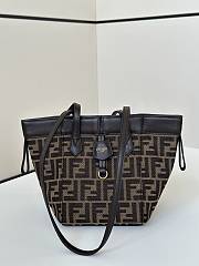 Bagsaaa Fendi Origami Mini Brown FF jacquard fabric mini bag that can be transformed - 19cm - 1