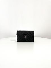 Bagsaaa YSL Saint Laurent Cassandre Envelope Chain Wallet black - 19cm - 1