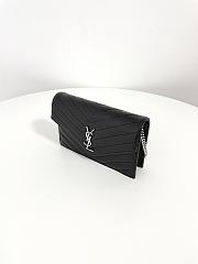 Bagsaaa YSL Saint Laurent Cassandre Envelope Chain Wallet black - 19cm - 2