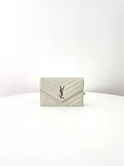 Bagsaaa YSL Saint Laurent Cassandre Envelope Chain Wallet white - 19cm - 1