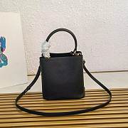 Bagsaaa Prada Panier mini Saffiano leather bag 1BA217 Black - 18cm - 2