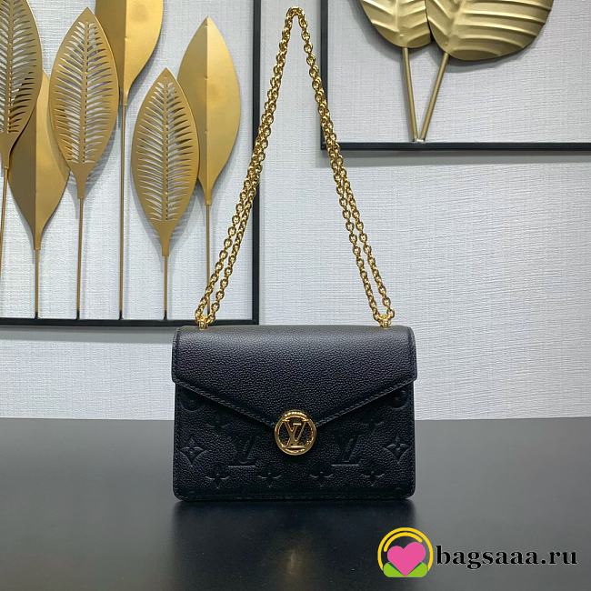 Bagsaaa LV M13569 Wallet On Chain Rosy black - 19.5 x 13.5 x 6.5 cm - 1