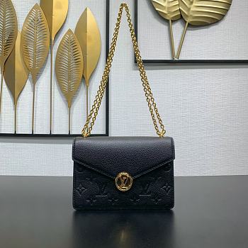 Bagsaaa LV M13569 Wallet On Chain Rosy black - 19.5 x 13.5 x 6.5 cm
