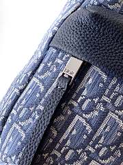 Bagsaaa Dior Small Rider Soft Hobo Bag Blue Dior Oblique Jacquard and Blue Grained Calfskin - 25cm - 3
