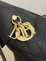 Bagsaaa Medium Dior Voyage Bag Black Flat Macrocannage Crinkled Calfskin - 28cm - 2
