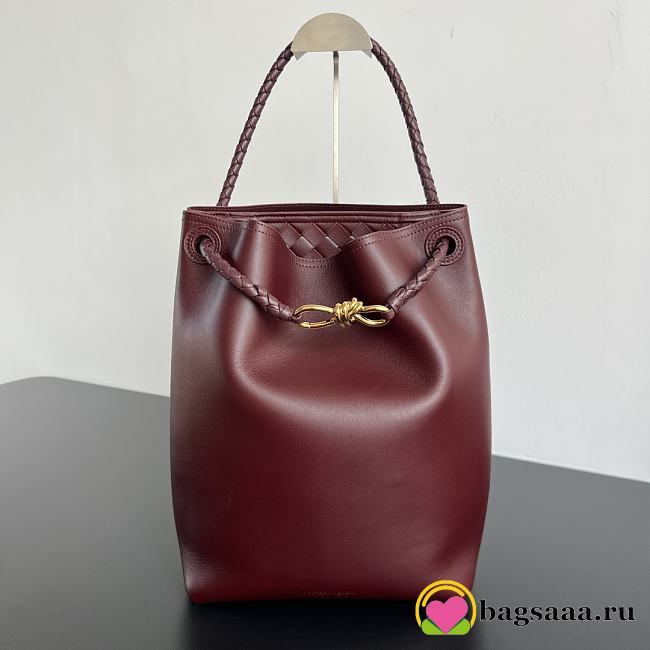Bagsaaa Bottega Veneta Andiamo Bucket 844169 red - 34cm - 1