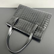 Bagsaaa Bottega Veneta Intrecciato leather briefcase in black - 41cm - 2