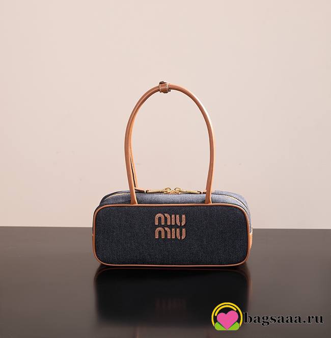 Bagsaaa Miu Miu Beau denim bag 5BB173 - 28cm - 1