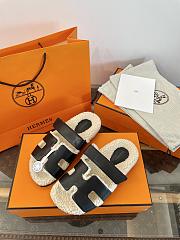Bagsaaa Hermes Chypre sandal black & shearling - 2