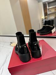 Bagsaaa Valentino Garavani Rockstud 55 suede ankle boots in black - 3