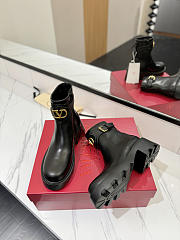 Bagsaaa Valentino Vlogo Signature Ankle Boot In Calfskin 55Mm black - 3