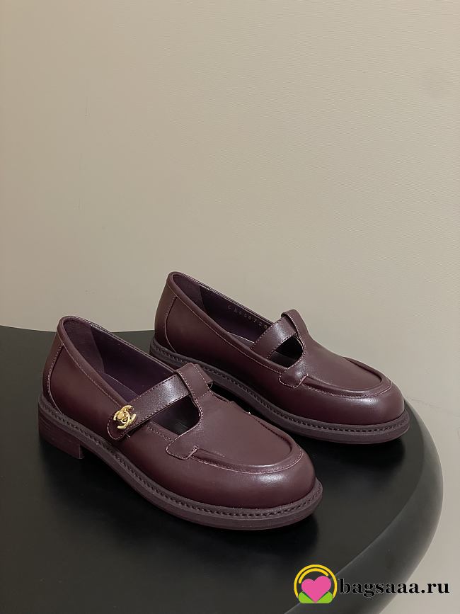 Bagsaaa Chanel Mocassins G46799 burgundy - 1