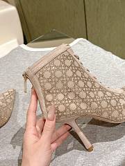 Bagsaaa Dior D-Lace ankle boots in beige mesh - 2