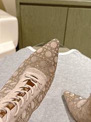 Bagsaaa Dior D-Lace ankle boots in beige mesh - 3