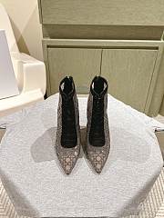 Bagsaaa Dior D-Lace ankle boots in gray mesh - 1