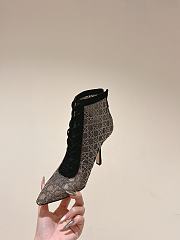 Bagsaaa Dior D-Lace ankle boots in gray mesh - 3