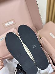 Bagsaaa Miu Miu leather ballerina shoes white - 3