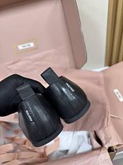 Bagsaaa Miu Miu leather ballerina shoes black - 4