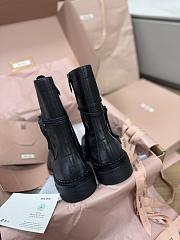 Bagsaaa Miu Miu Leather laced booties black - 4
