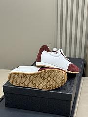 Bagsaaa Prada Nappa leather and suede sneakers Ivory/Burgundy - 4