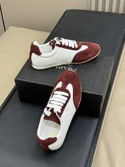 Bagsaaa Prada Nappa leather and suede sneakers Ivory/Burgundy - 2