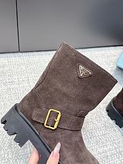Bagsaaa Prada Monolith boots in brown suede - 2