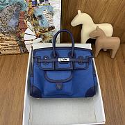 Bagsaaa Hermès Birkin Cargo 25 bag in canvas and swift leather blue - 1