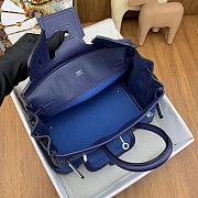 Bagsaaa Hermès Birkin Cargo 25 bag in canvas and swift leather blue - 4