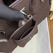Bagsaaa Hermès Birkin Cargo 25 handbag made of Swift leather and Toile canvas dark brown - 4