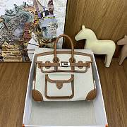 Bagsaaa Hermès Birkin 25 Cargo handbag in Ecru-Beige Toile H canvas - 1