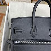 Bagsaaa Hermès Birkin 25 with Palladium Hardware and a chain detail black - 3