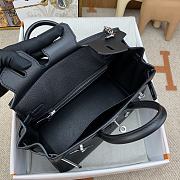 Bagsaaa Hermès Birkin 25 with Palladium Hardware and a chain detail black - 2