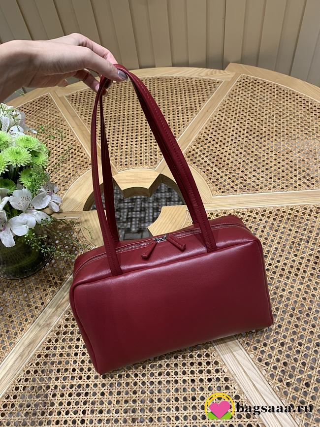 Bagsaaa The Row Astra Bowling leather shoulder bag red - 30cm - 1