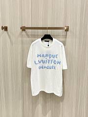 Bagsaaa Louis Vuitton Embroidered Signature T-Shirt in white - 1